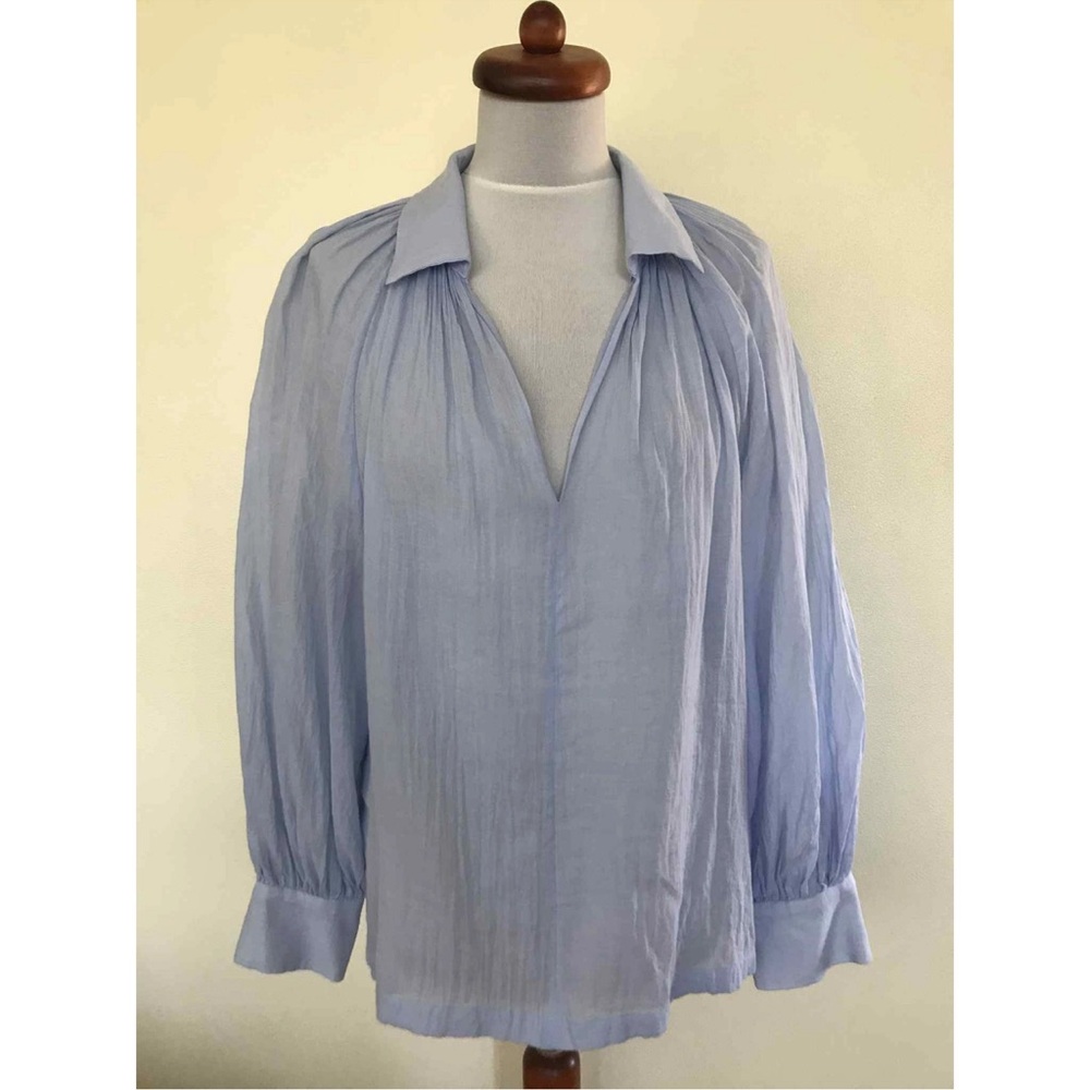 Massimo Dutti Light Blue Blouse